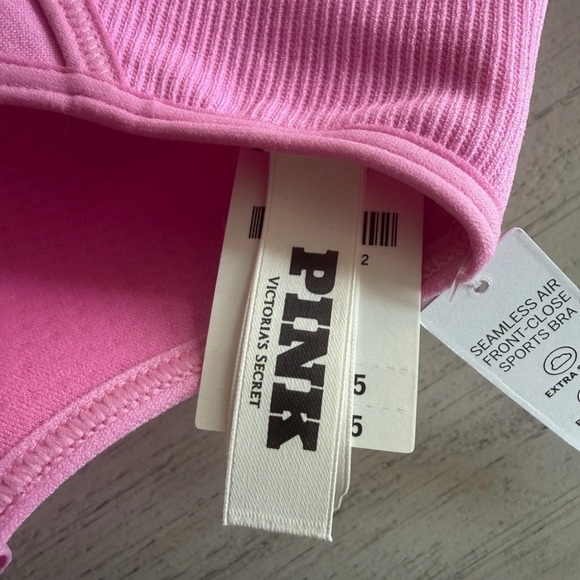 Victoria’s Secret “PINK” | Seamless Air Front Closure Sports bra | Pink Sz SM - Picture 8 of 10